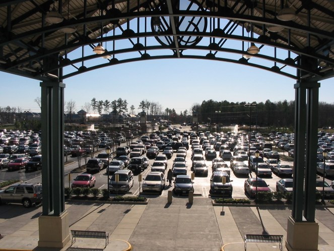 parked while shopping